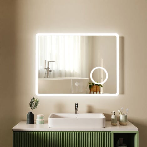 TD® Lampe de miroir maquillage salle de bain led a piles lumière cosmé –