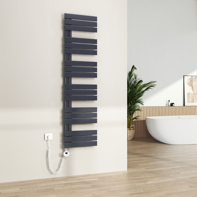 S'afielina - Radiateur Sèche-serviettes Electrique avec thermostat programmable, chauffe-serviettes électrique avec contrôle de la température,