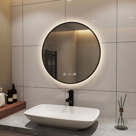 Badspiegel mit Uhr Bluetooth Touch Wetter Smart LED Beleuchtung