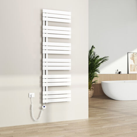 S'Afielina – Sèche-serviette électrique 1000W – Dimensions 159.9x50 cm – Thermostat programmable – Acier laminé à froid – Étanchéité IP44 - 1000Watts