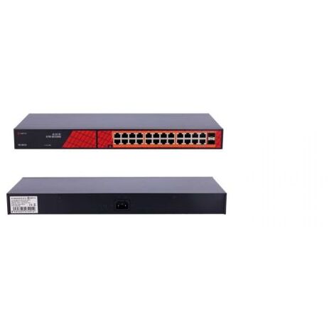 Safire Switch Hi-PoE 24 porte PoE + 2 SFP Uplink Velocità porte Gigabit 10/100/1000Mbps