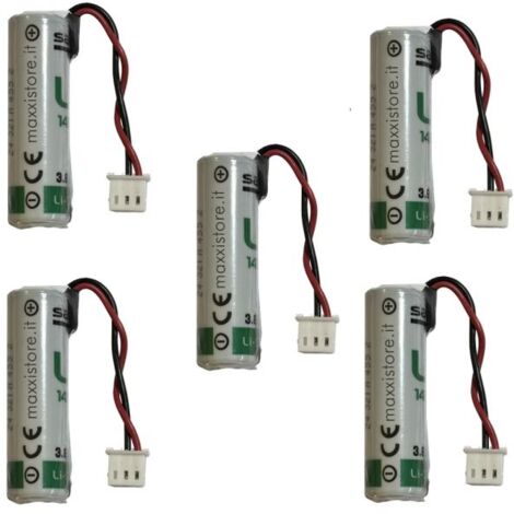Saft 5 Pezzi batteria litio 3,6V 2,6Ah AA compatibile Tecnoalarm - LS14500 ER14505