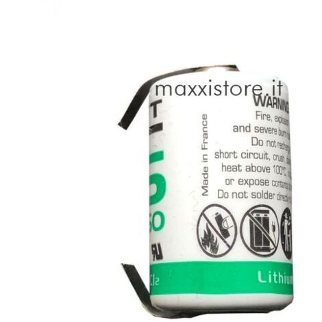 Saft batteria litio lamelle 3,6V 1200mAh 1/2 AA originale ER14250 - LS14250CNR