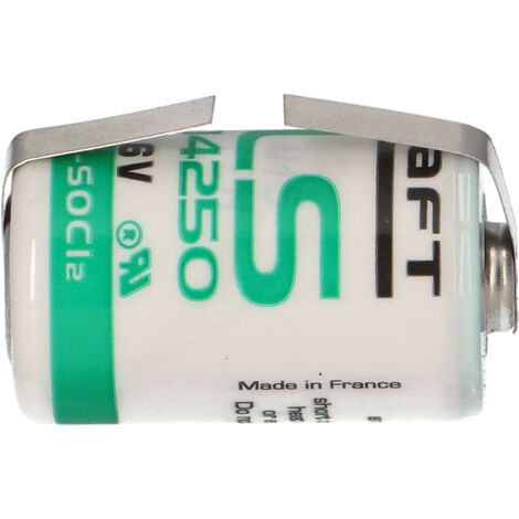 Saft Lithium 3,6V Batterie LS 14250 1/2AA - Zelle LF in U-Form