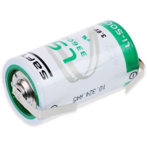 SAFT Lithium-Batterie LS 33600-CNR, D, mit U-Lötfahne, 3,6 V-, 17000 mAh