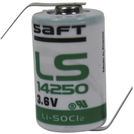 Saft LS 14250 HBG Batteria speciale 1/2 AA linguette a saldare a Z Litio 3.6 V 1200 mAh 1 pz.
