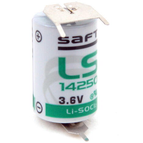 Saft - Pile lithium LS14250-3PF 1/2AA 3.6V 1.2Ah 3PF