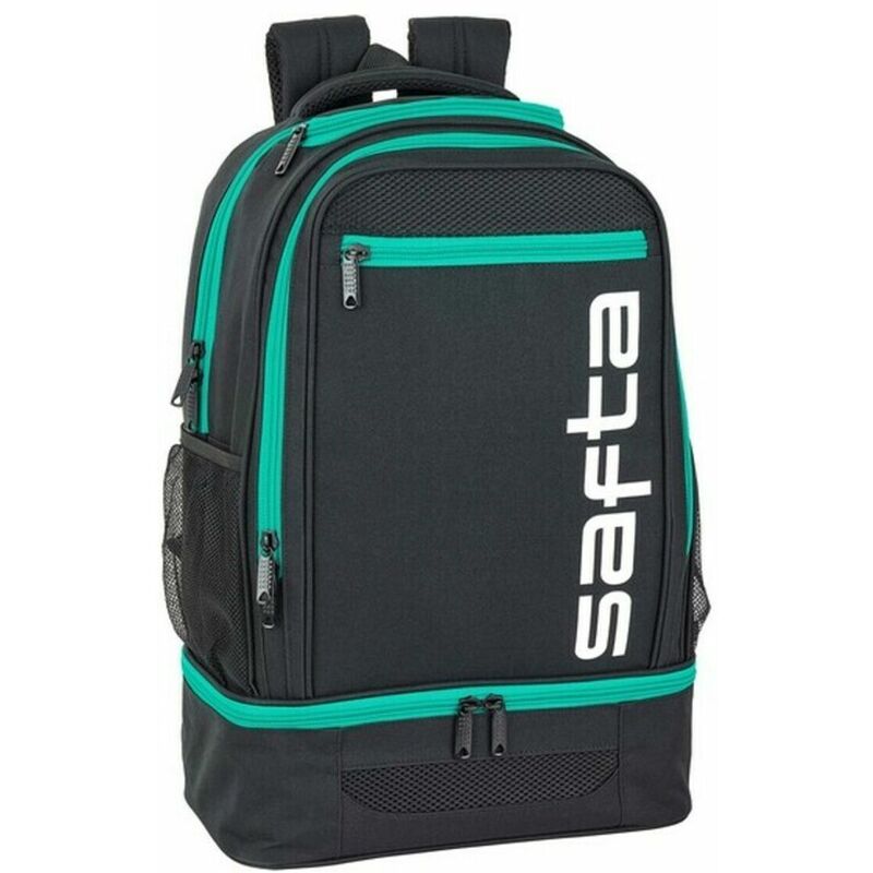 

Bolsa de Deporte con Portazapatos Negro Verde - Safta