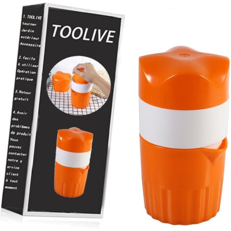 KOMIRO Saftpresse • Zitruspresse für frische Obst- & Gemüsesäfte • Entsafter mit Saftbehälter • Orangenpresse & Zitronenpresse manuell • Handpresse • Fruchtpresse