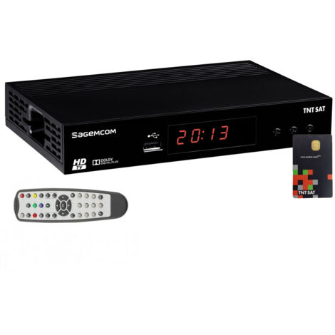 Sagemcom Récepteur TV Satellite HD + Carte d'accès TNTSAT V6 Astra 19.2E 2181