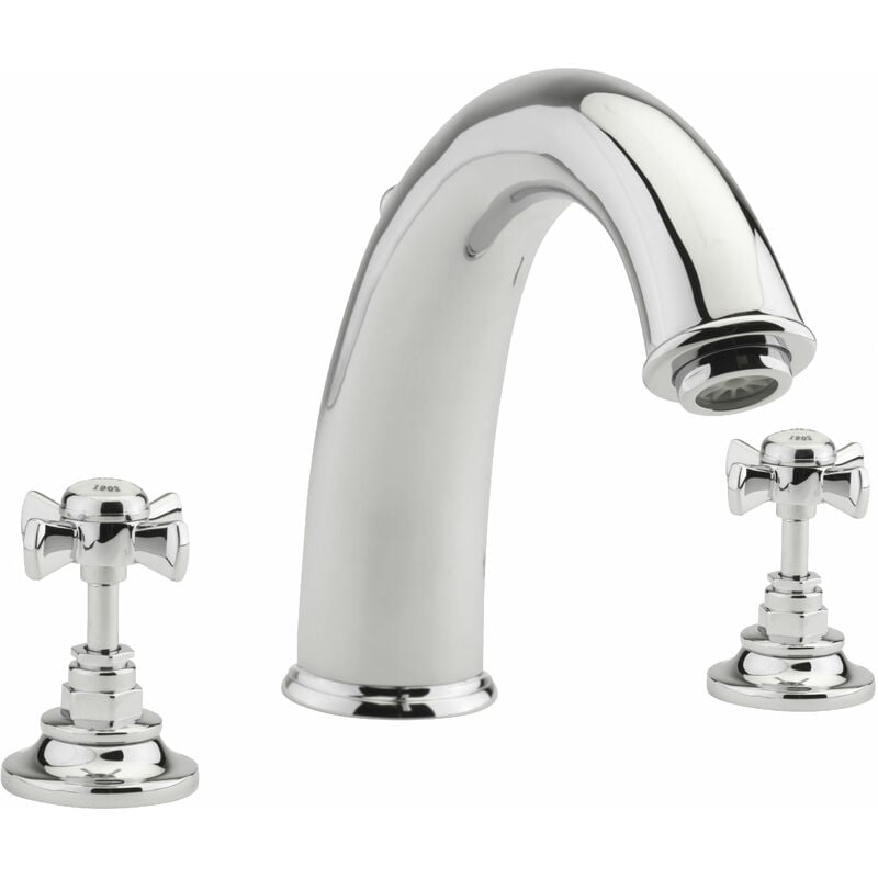 Mm_unverified_brand - Sagittarius Churchmans 3-Hole Bath Filler Tap Deck Mounted - Chrome