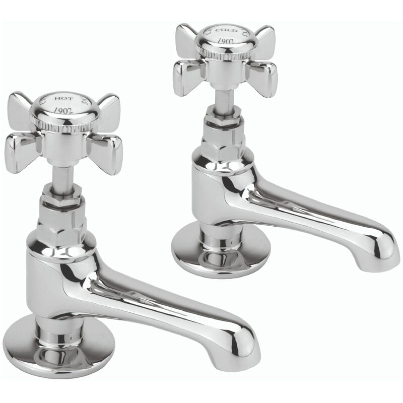 Sagittarius Churchmans Bath Taps Pair Chrome