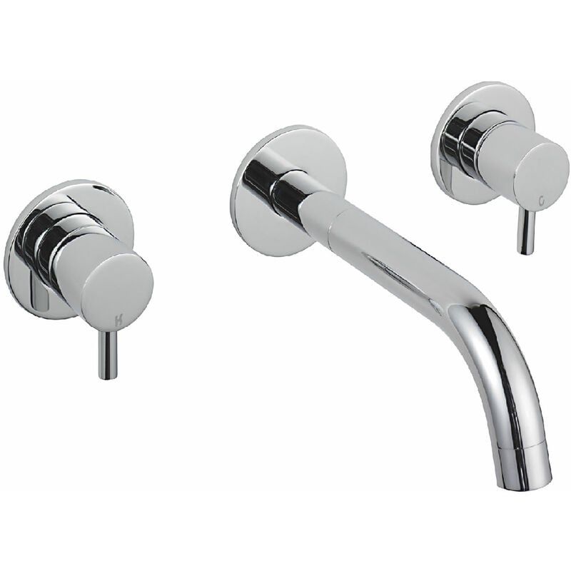 Sagittarius Ergo 3-Hole Basin Mixer Tap Wall Mounted Chrome