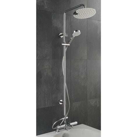 Sagittarius Logic Deck Mounted Bath Shower Mixer and Adjustable Rigid Riser Kit
