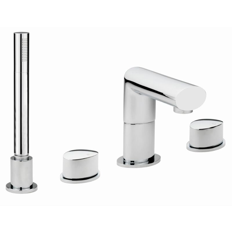 Mm_unverified_brand - Sagittarius Oveta 4-Hole Bath Shower Mixer Tap Pillar Mounted - Chrome