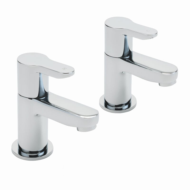 Sagittarius Plaza Basin Taps Pair - Chrome