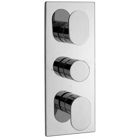 Sagittarius Plaza Concealed Shower Valve Triple Handle - Chrome