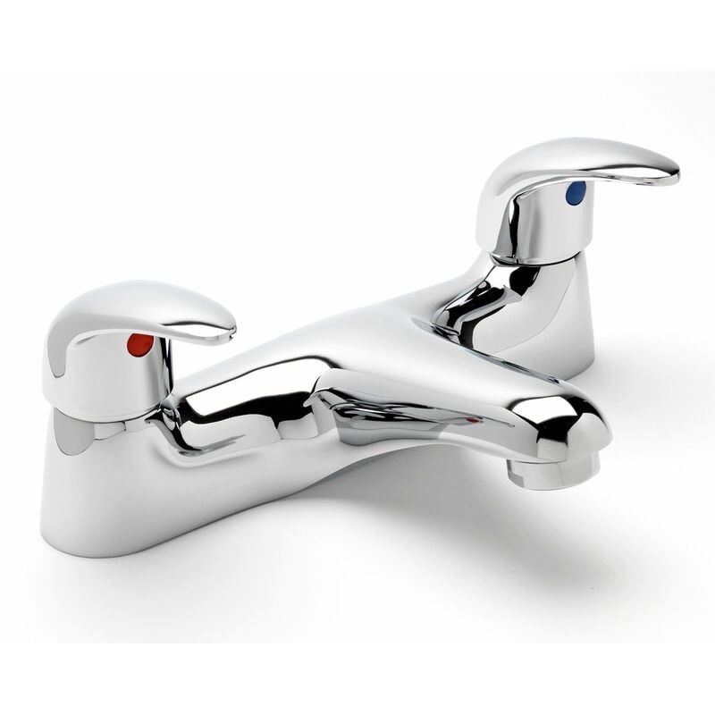 Prestige Bath Filler Tap Twin Lever Deck Mounted - Chrome - Sagittarius