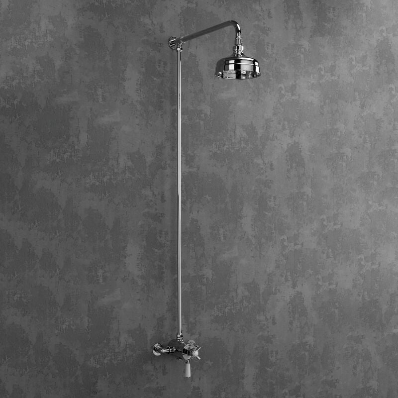 Mm_unverified_brand - Sagittarius Traditional Rigid Riser and Shower Head - Chrome