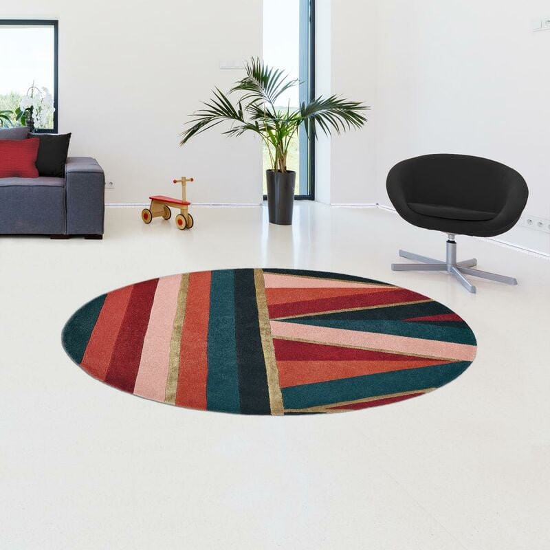 

Alfombra redonda Sahara TB Ronda 1A2T Lana rosa - Multicolore