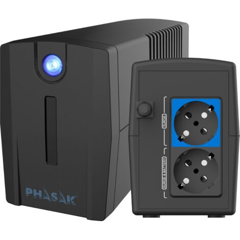 SAI Línea Interactiva Phasak Ottima 1060 VA Interactive/ 1060VA-600W/ 2 Salidas/ Formato Torre