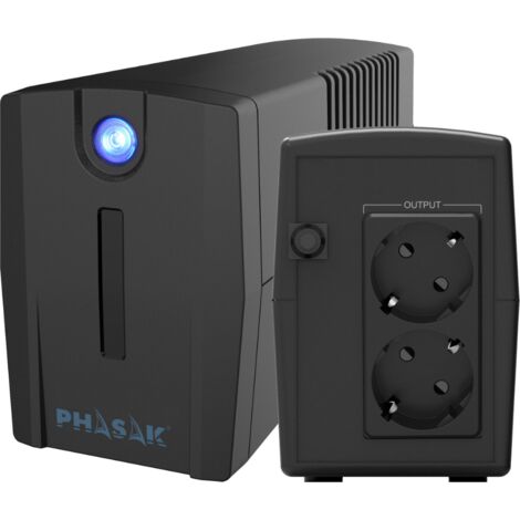 SAI Línea Interactiva Phasak Ottima 860 VA Interactive/ 860VA-480W/ 2 Salidas/ Formato Torre