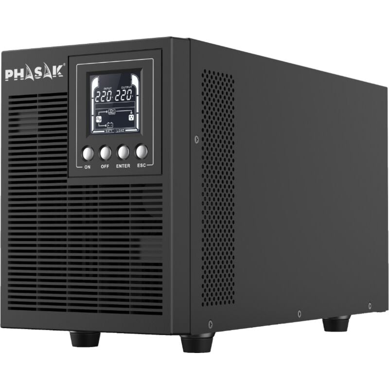 Phasak PH 9220 - Alimentation sans interruption (2000 VA, LCD, USB, RJ45, RS-232, SNMP OPC)