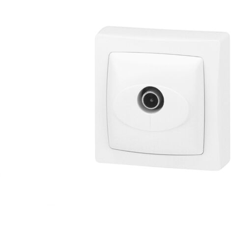 Saillie Prise télévision simple mâle Appareillage saillie complet - blanc