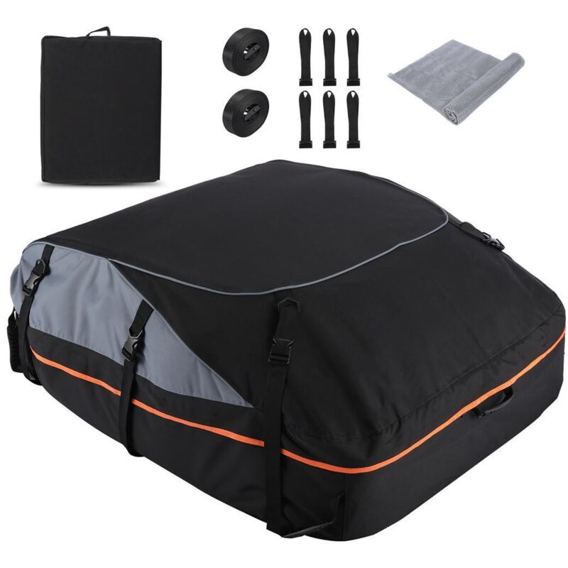 Coffre de toit voiture 580L Imperméable, Matériau 900D, 130x100x45cm, Sac à Bagages Résistant aux Intempéries, Adapté aux Voitures, Camions, SUV,
