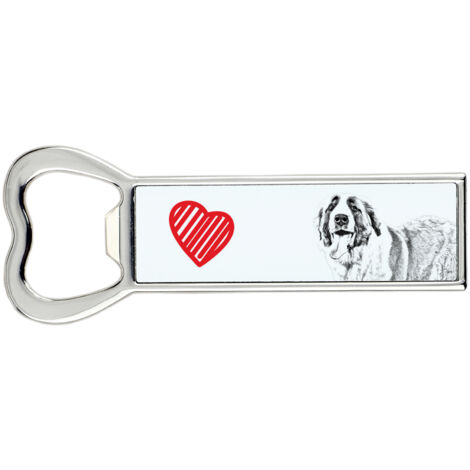 Saint Bernard, Chien Saint Bernard - un décapsuleur avec un chien, un décapsuleur de réfrigérateur personnalisé, un cadeau unique pour un homme de la marque Art-Dog