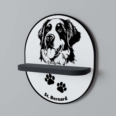 SAINT BERNARD Ovales Regal Schwarz