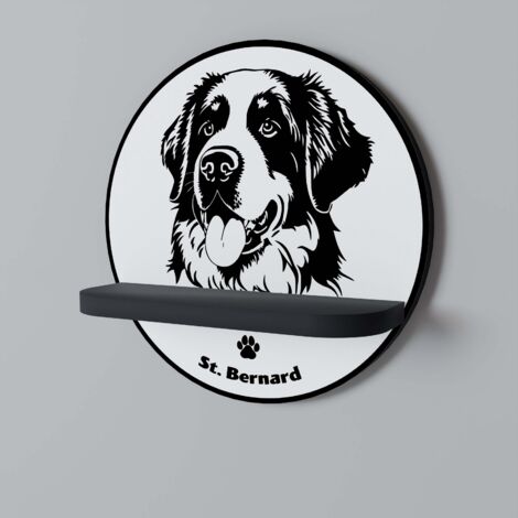 SAINT BERNARD Rundes Regal Schwarz