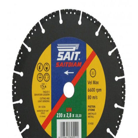 Sait disco diamantato universale saitdiam un per edilizia, diametro 115mm