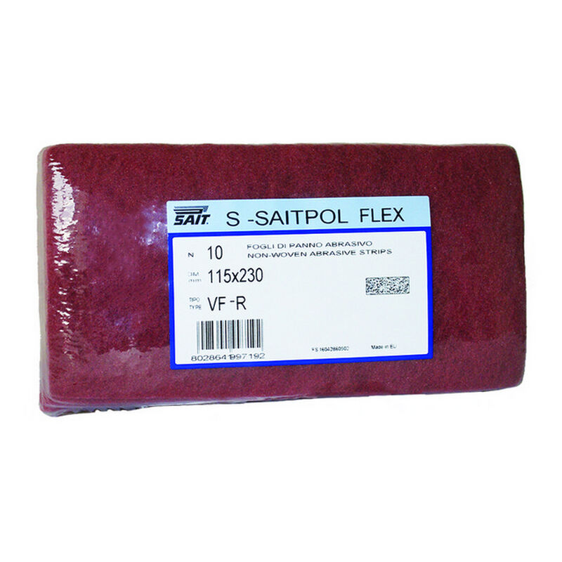 10pz Foglio Abrasivo Scotchbrite Saitpol Flex Mm. 115x230. Tipo Vf