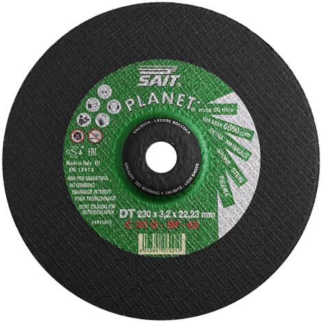 Sait PLANET DT C30Q mola centro depresso taglio pietra ghisa 230x3,2x22,23