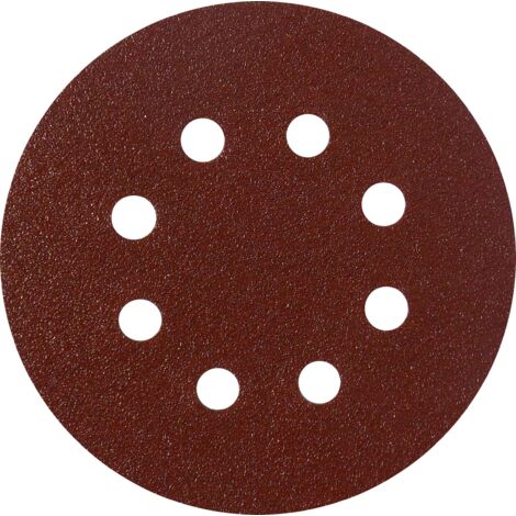 SAITAC D-VEL AW-D Disco con velcro abrasivo 8 Fori Diametro 127 mm 50 Pezzi - Grana: 80