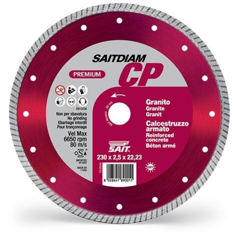 Saitdiam-tu cp turbo disco diamantato per taglio pietra corona turbo d 230 mm