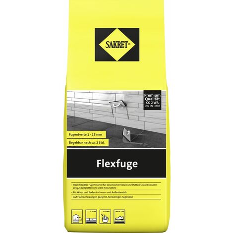 Sakret Flexfuge 1 - 15 mm weiß 5 kg Fugenmörtel