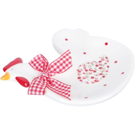 Salade Relief Rouge Motif Floral Assiette Dessert et Fruits