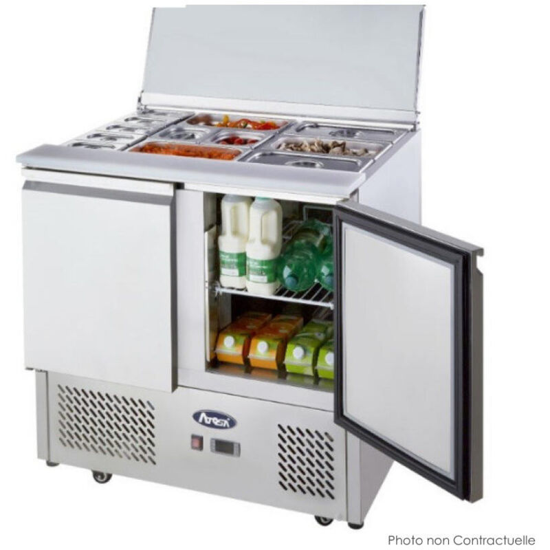 Saladette Pizza Réfrigérée - 2 Bacs GN 1/1 et 3 Bacs GN 1/6 - Atosa