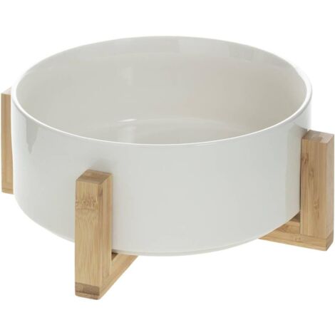 Saladier, Ø 24 cm, céramique sur support en bambou