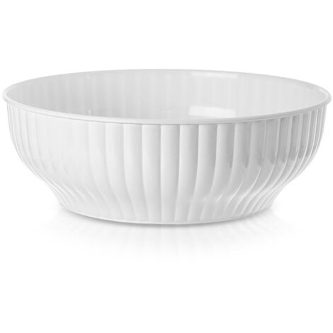 Saladier blanc en plastique, 24 cm, 2,5 L