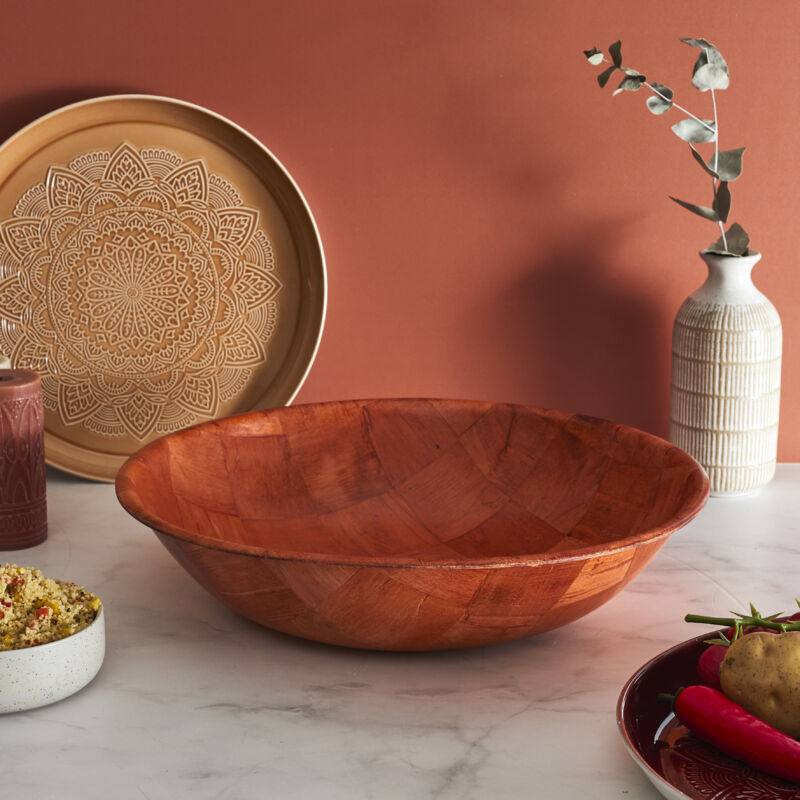 The Home Deco Factory – Saladier couscous 35 cm – Design élégant – Pour servir plats traditionnels – Céramique résistante – Décoration de table