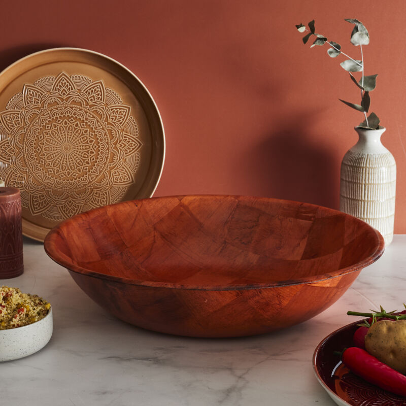 The Home Deco Factory – Saladier couscous 50 cm – Forme ronde – En mélamine résistante – Pour service de plats et décoration de table