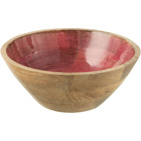 Saladier Mosaïque Cœur en Bois Freddy 24cm Rose