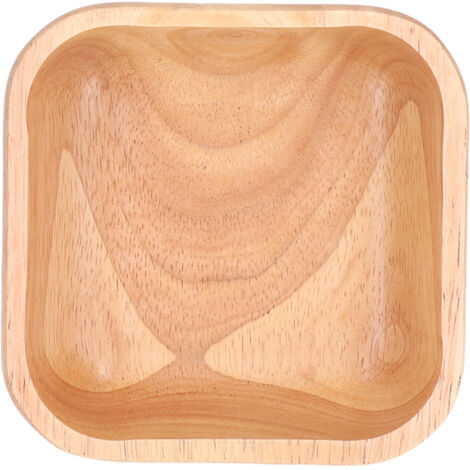 Saladier en Bois d'Hévéa Artisanal, Style Moderne et Épuré pour Réceptions et Dîners en Famille - 12,5cm