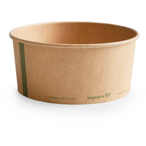 Saladier en papier kraft 1500 ml diamètre 185 mm 50 pièces.