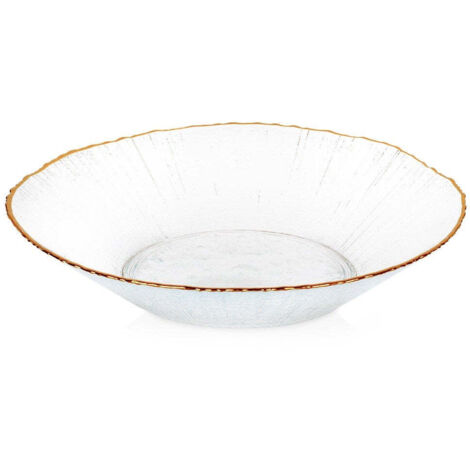Saladier en verre dore 205 cm 500 ml