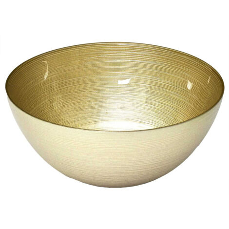 Saladier en Verre Doré Ø28cm