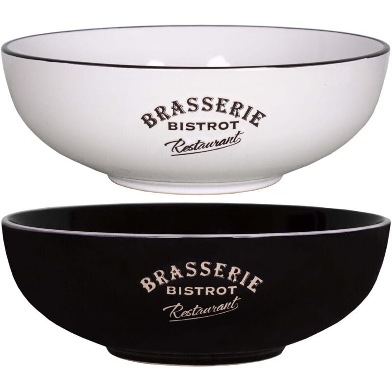 Saladiers en grès Brasserie bistrot (Lot de 2)